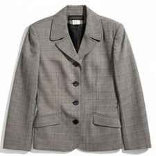 Harv  Benard Wool Plaid Blazer Size 8 Career Business Interview SIZE 8