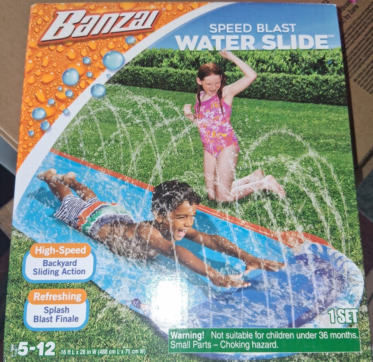 Banzai 16ft Speed Blast Water Slide 191124423216 UK