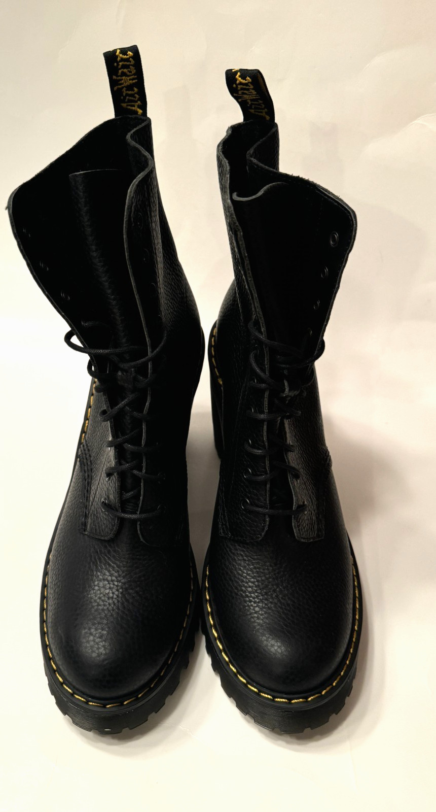 NEW Dr. DOC MARTENS Kendra Black Platform Boots 10-Eye Aunt Sally Ladies Size 10 thumbnail 4