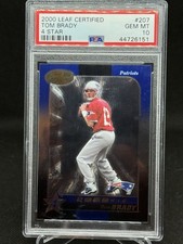 2000 LEAF CERTIFIED 4 STAR #207 TOM BRADY ROOKIE RC 395/1500 PSA 10