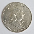 1963 D Benjamin Franklin Half Dollar Coin