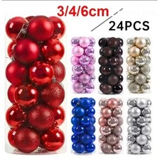 24Pcs Christmas Balls Ornaments Tree Decorations for Holiday Party  New Year
