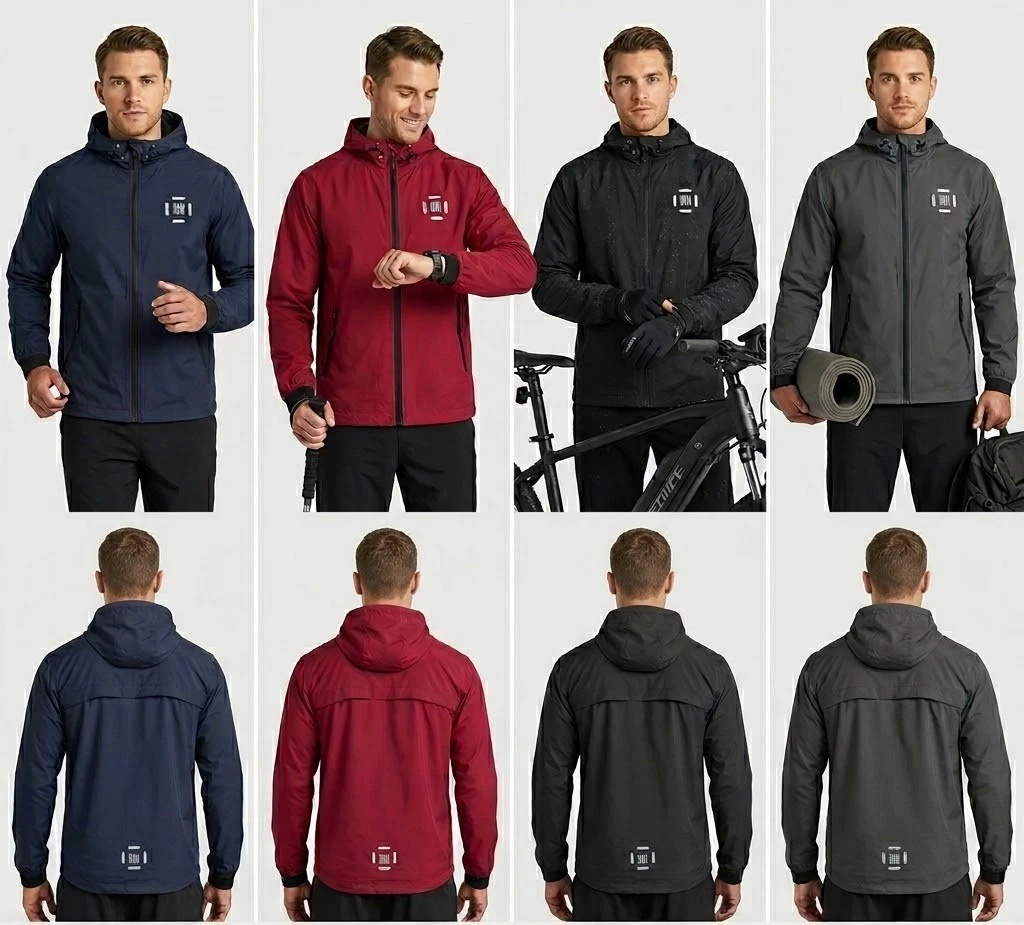 Mens Womans Running Jacket Lightweight Reflective Cycling Rain Zip Pocket Hoodie
Opens in a new wind