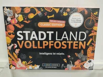 Stadt Land VOLLPFOSTEN Classic Edition Modernes Stadt Land Fluss Spielblock Neu.