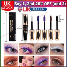 ⭐ Mascara 5D Eyelash Waterproof Silk Fibre Extension Lasting Lashes Long ✅🔥 UK