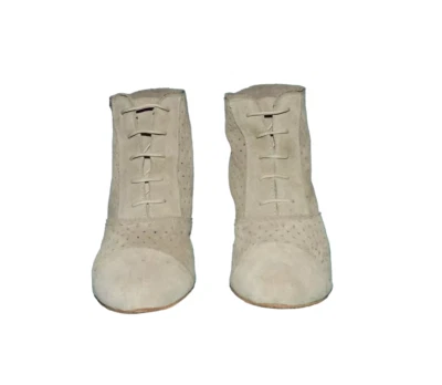 bottines BILL TORNADE daim gris clair perforé pointure 37 EUR - Photo 1/4