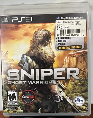 Sniper: Ghost Warrior Sony Playstation 3 PS3 Game Black Label