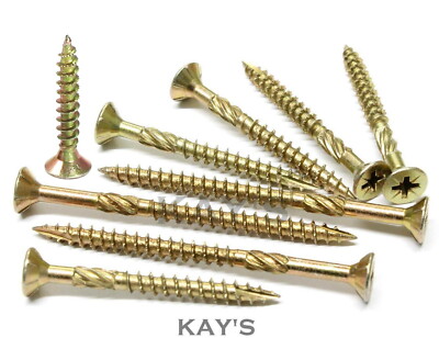 5,0mm 10g PREMIUM HOLZSCHRAUBEN, SCHNEIDERGEWINDE, POZI CSK, SPECTRE TIMBERFIX 360 GOLD