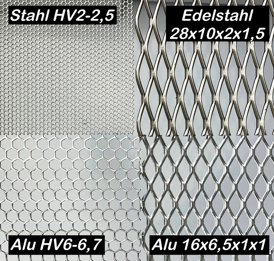 Große Auswahl an Hexagonal-Lochblechen & Streckgittern Aluminium Stahl Edelstahl - Bild 1 von 1