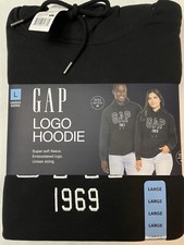 GAP Logo Hoodie Unisex Large True Black