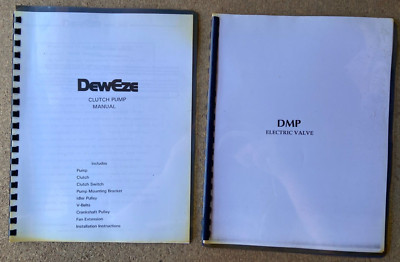 2 Books! Harper DewEze Clutch Pump & DMP Electric Valve Manuals
