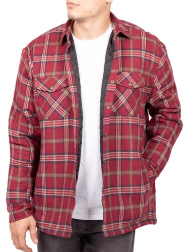 Visive Corduroy and Flannel Jackets For Men Button Up Sherpa Quilted Shirt - Picture 1 of 46