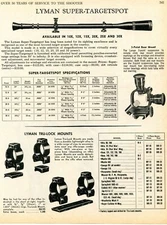 1970 Print Ad of Lyman Tru-Lock Rifle Scope Mount & Super-Targetspot Scope
