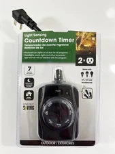 Prime Light Sensing Countdown Timer 7 On/Off Settings Energy Saving #0154182