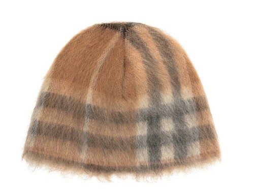 BURBERRY Beanie with Tartan Pattern 