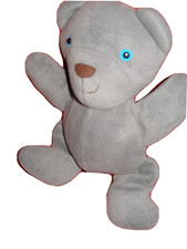 Gray Teddy Bear, Plush Stuffed Animal 12" Bear 103