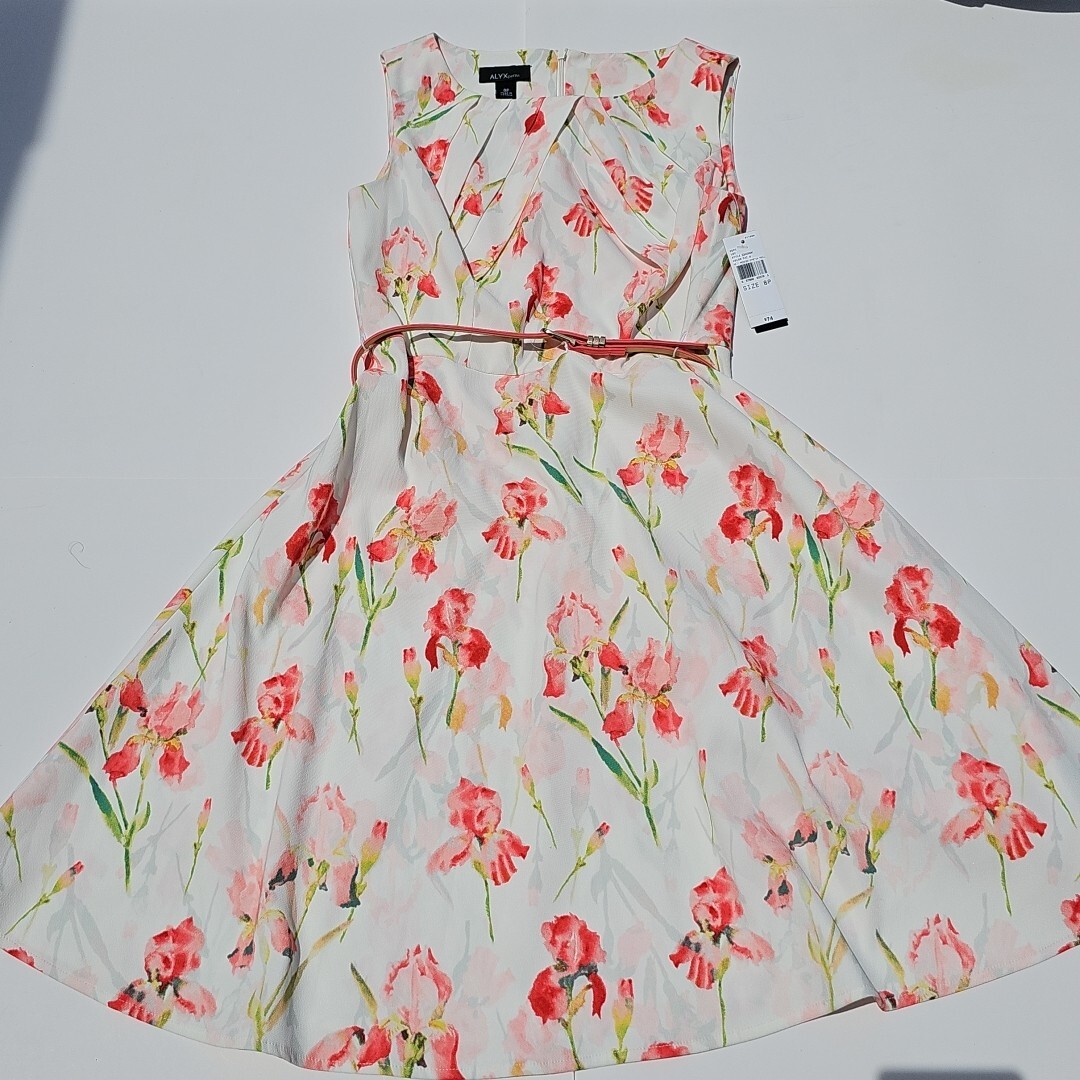 NWT Alyx Sheath Dress Floral Knee Length Sleeveless Size 8P Petite New With  Tags