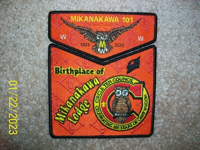 Lodge 101 Mikanakawa 2023 100th Years Camp Wisdom 2 Piece Pocket set