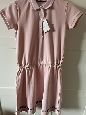 Tommy Hilfiger Girls light pink Polo Shirt Dress size 14 Years BNWT