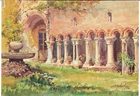 Este - thirteenth-century cloister of S. Maria di Carceri - drawing by Aldo Cimberle