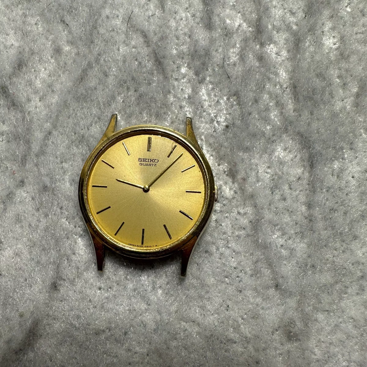 Vintage Seiko Quartz Watch Gold Tone Missing Crystal No Band For Parts 5420 0140
