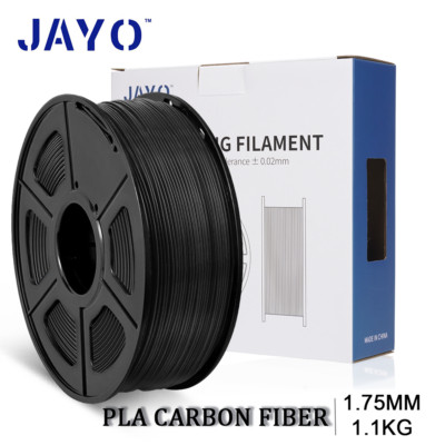 JAYO 3D Printer Filament PLA Carbon Fiber Black 1.75mm 1.1KG With Spool PLACF