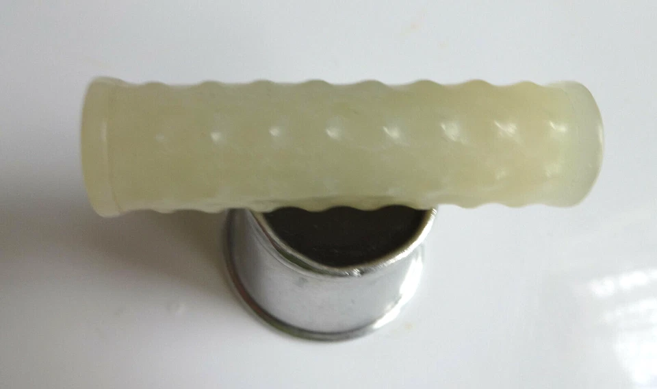 Antiguo colgante de cuentas de oración Mala budista de jadeíta 100 % natural para collar Foto 4 de 4