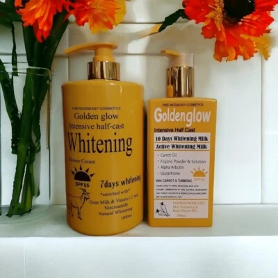 Golden Glow Active Intensive Goat Milk H.C Lightening Shower Cream , Body Milk