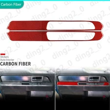 Red Carbon Fiber Front Window Lift Switch Panel Cover For Ford F150 Raptor 09-14