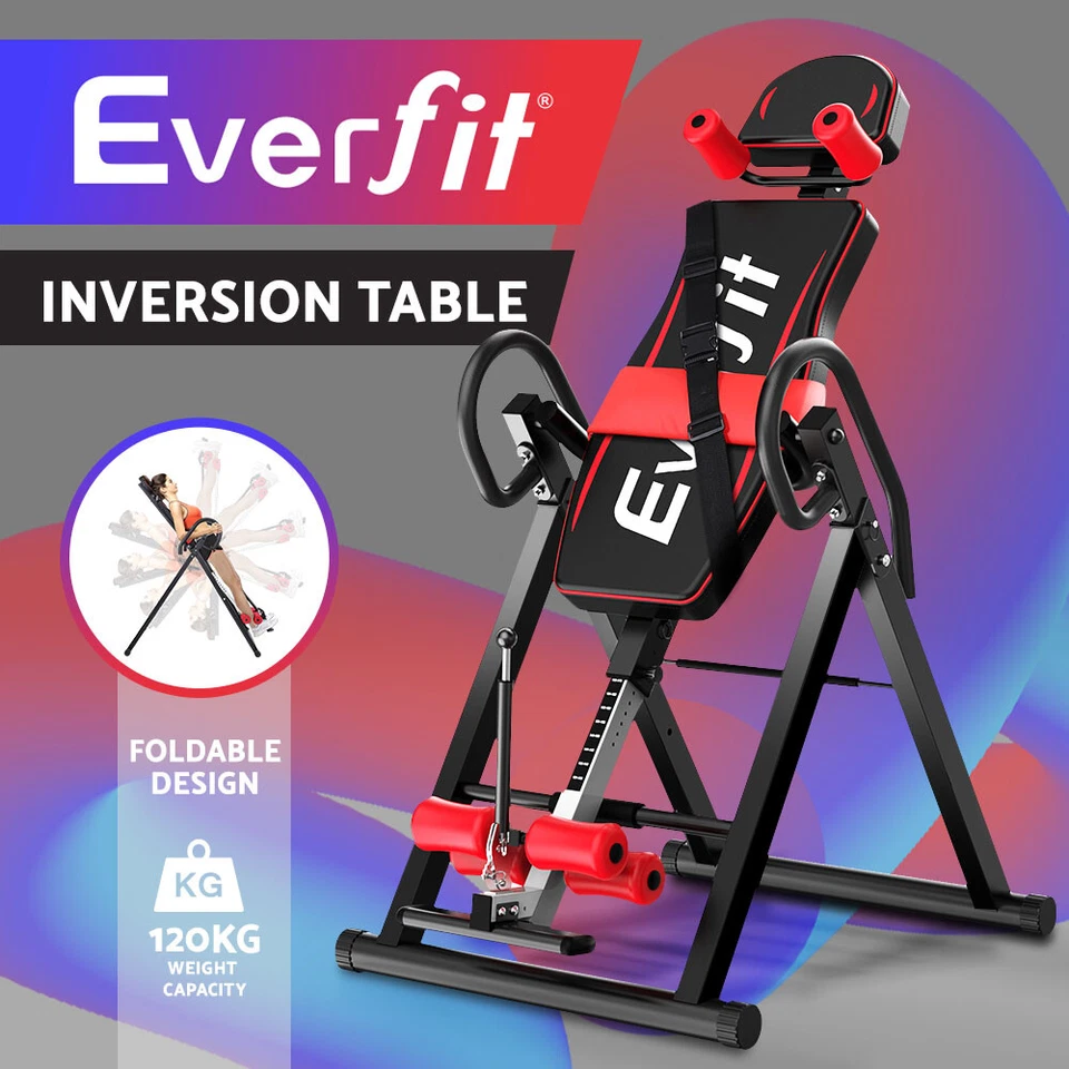 Everfit Inversion Table Gravity Tables Stretcher Inverter Foldable Home Fitness