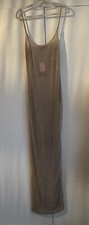 PLT Nude beaded Maxi Dress size 12 / M