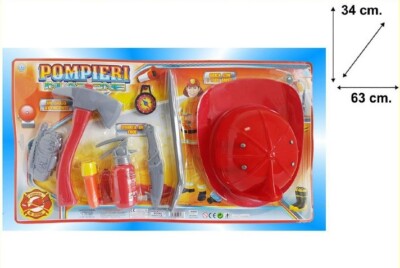 Figura Playmobil Pompiere Con Casco, Megafono Ed Estintore – Nuova