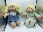 Vintage~1985~Lot 2~Cabbage Patch Kids Girl Dolls~Blonde Hair~Blue Eyes~Signed~