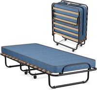 GäStebett Einzelbett Metallbett Klappbett Faltbett Klappbar Rollbar 80X190Cm