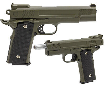 2x Softair Pistole Gun Waffe G20 Black Vollmetal Profi Softgun 20cm mit Munition 