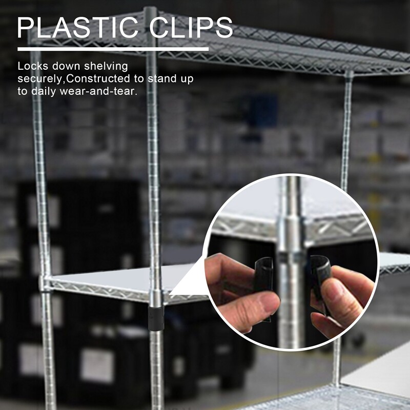 74Packs Wire Shelf Clips Wire Shelving Shelf Lock Clips for 1 Inch