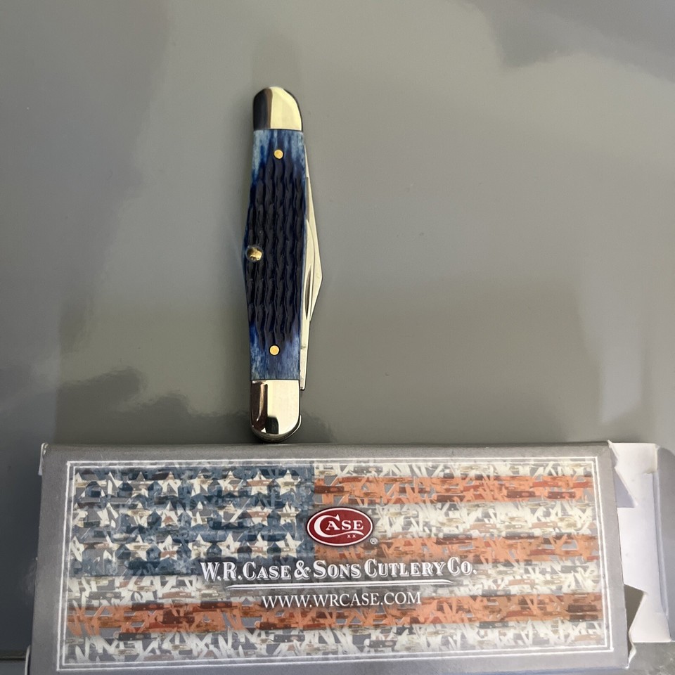 Case Blue Bone Rogers Corn Cob Jig Half Whittler eBay