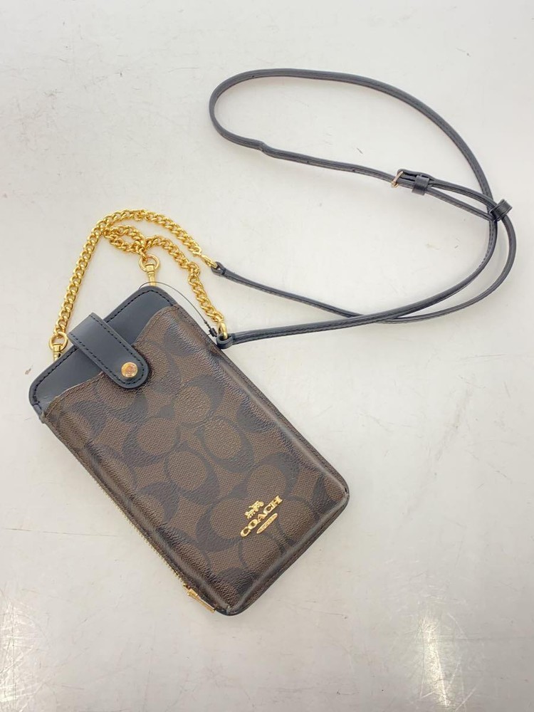 COACH Shoulder Bag Leather BRW Total Pattern C7397