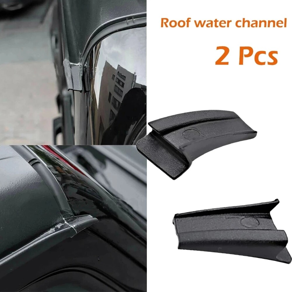 2pcs Jeep Wrangler Gladiator Rain Gutter Extension Channel Accessory