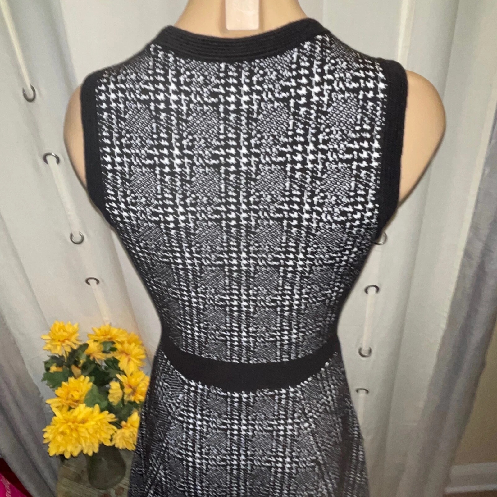 Gonna intera Kate Spade nero bianco lavorato a maglia mod West taglia XS NUOVO CON ETICHETTE