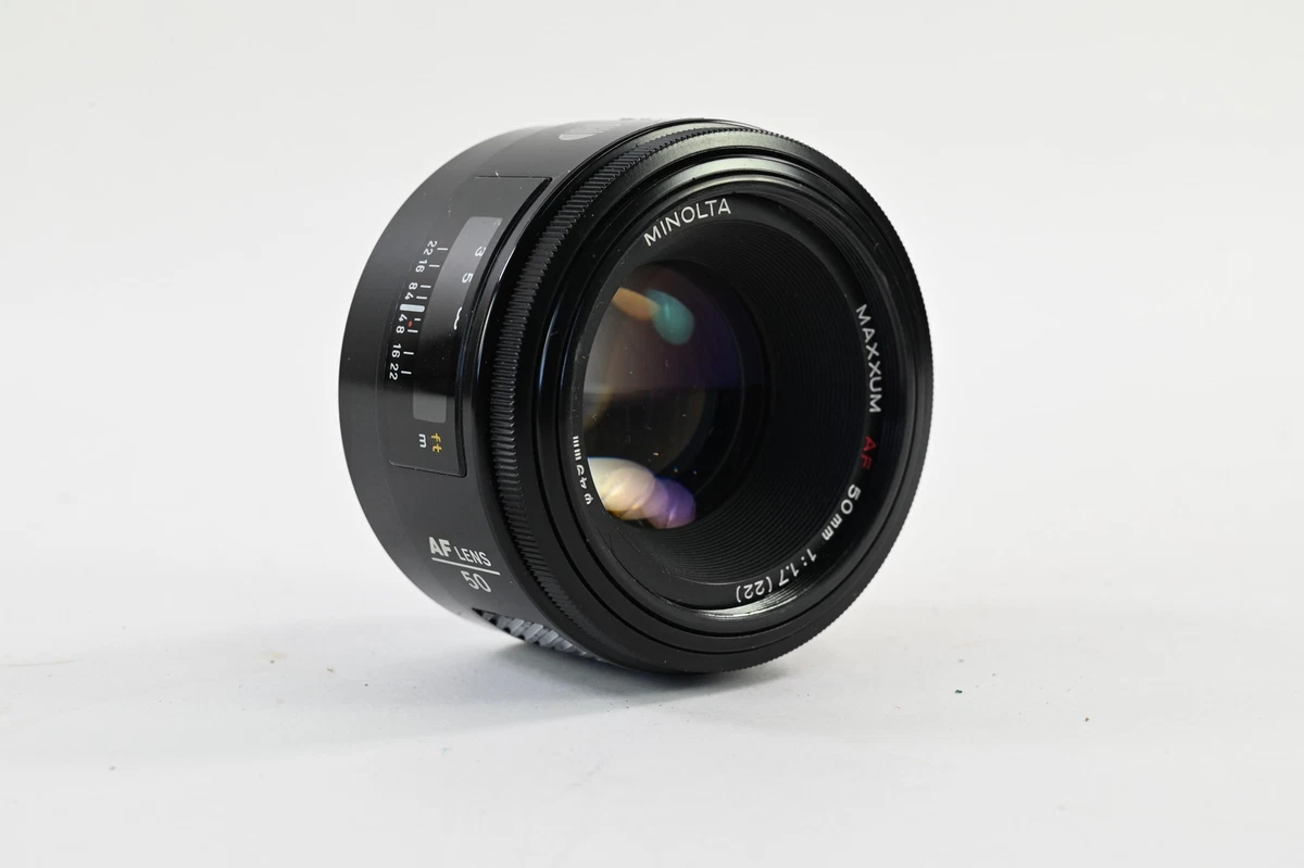 Minolta Maxxum 50mm Focal Camera Lenses f/1.7 Maximum Aperture for