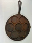 Griswold Cast Iron No 2830 Biscuit Pan 7 Cup Muffin Skillet Antique