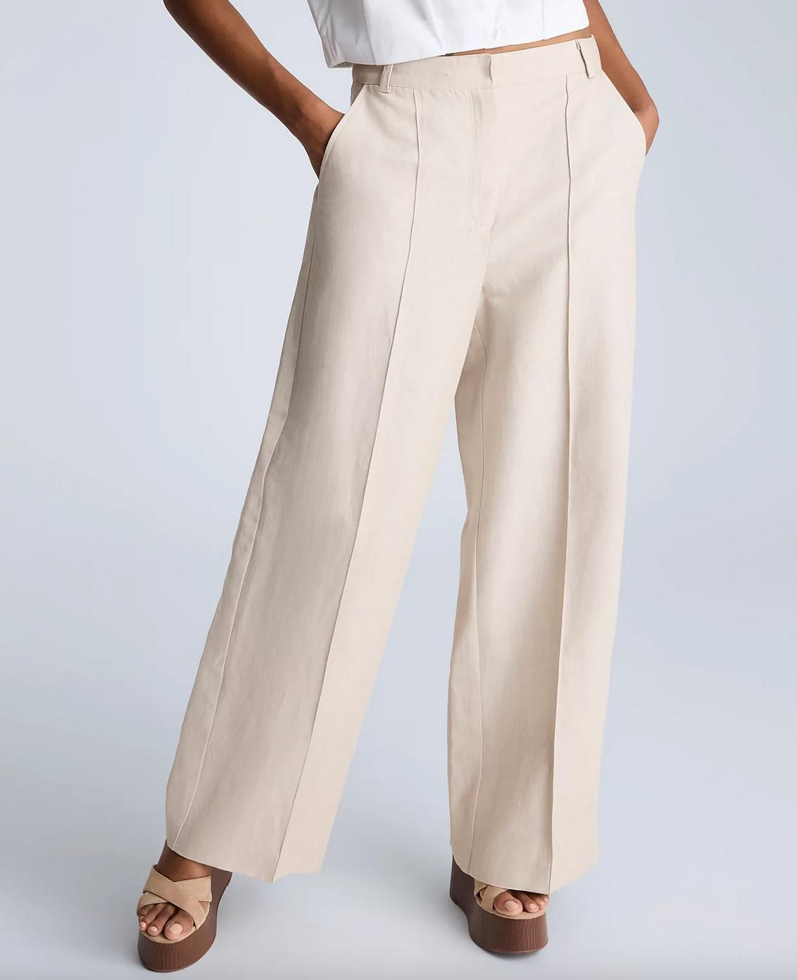 Kenneth Cole High-Rise Wide Leg Pant - Size: US 10 (M)