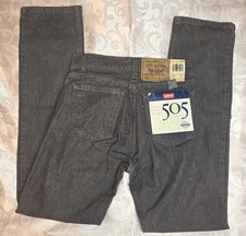 NEW Vintage 80s Levi's 505 Black Tab Regular Fit Straight Leg Jeans USA 28x32