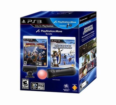 Medieval / Sports Champions Move Bundle W/ Camera & Sensor PlayStation 3 PS3