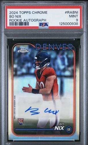 2024 TOPPS CHROME BO NIX ROOKIE AUTOGRAPH VARIATION RC PSA 9 #RABNI
