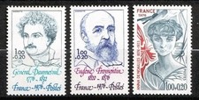 s59247 FRANCE 1976 MNH** Célébrité 3v Y&T 1896/1898