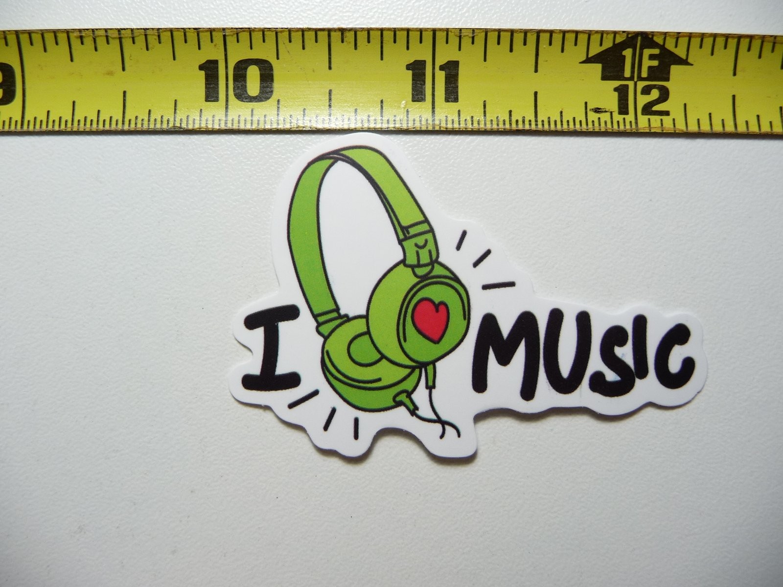 Music Lover Headphones Heart Decal Sticker for Fans & Musicians