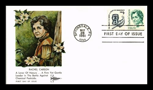 US COVER RACHEL CARSON GREAT AMERICANS FDC COMBO GILL CRAFT CACHET