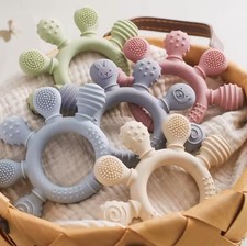 Baby Silicone Teether BPA Free Food Grade Teething Toy 0 12 Months